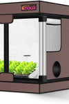 ATOUR Small Grow Tent, 24"X16"X24'' High Reflective Mylar 1680D Hydroponic Grow Tents, Waterproof Grow Tent with Double Cleart Observation Door and Floor Tray, for Indoor Plant Growing