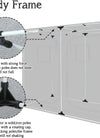 Zazzy Grow Tent, 96“X48 X78 Plant Growing Tents 600D Mylar Hydroponic Indoor Grow Tent with Window, Kit Bag & Floor Tray 8X4 Growing Tent