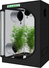 Zazzy Grow Tent, 96“X48 X78 Plant Growing Tents 600D Mylar Hydroponic Indoor Grow Tent with Window, Kit Bag & Floor Tray 8X4 Growing Tent