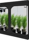 Zazzy Grow Tent, 96“X48 X78 Plant Growing Tents 600D Mylar Hydroponic Indoor Grow Tent with Window, Kit Bag & Floor Tray 8X4 Growing Tent