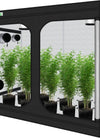 Zazzy Grow Tent, 96“X48 X78 Plant Growing Tents 600D Mylar Hydroponic Indoor Grow Tent with Window, Kit Bag & Floor Tray 8X4 Growing Tent