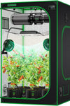 VIVOSUN S448 4X4 Grow Tent, 48"X48"X80" High Reflective Mylar with Observation Window and Floor Tray for Hydroponics Indoor Plant for VS4000/VSF4300
