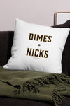 Dimes and Nicks | Black & Gold | Cannabis | Weed | Marijuana | Highdea | Funny | Graphic | Premium Pillow