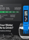 Digital Ph and TDS Meter Kits, 0.01Ph High Accuracy Pen Type Ph Meter ± 2% Readout Accuracy 3-In-1 TDS EC Temperature Meter for Hydroponics, Pool and Aquarium, Yellow Blue, UL Certified