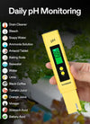 Digital Ph and TDS Meter Kits, 0.01Ph High Accuracy Pen Type Ph Meter ± 2% Readout Accuracy 3-In-1 TDS EC Temperature Meter for Hydroponics, Pool and Aquarium, Yellow Blue, UL Certified