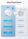 Govee | Smart Plug | WiFi Plugs for Cannabis Grow Equipment | Compatible with Alexa and Google Assistant | Mini Smart Home Plugs | Timer Fuction | Group Controller | No Hub Required | ETL & FCC Certified | 2.4G