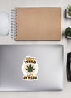 More Weed Less Stress | Cannabis | Weed | Marijuana | Highdea | Funny | Graphic | Kiss-Cut Stickers