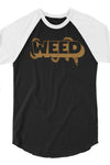 Weed | Tan | Cannabis | Weed | Marijuana | Highdea | Funny | Graphic | Unisex 3/4 Sleeve Raglan Shirt | Tultex 245