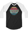 Weed | Aloha | Multi Color | Cannabis | Weed | Marijuana | Highdea | Funny | Graphic | Unisex 3/4 Sleeve Raglan Shirt | Tultex 245