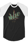 Weed Leaf | Cannabis | Weed | Marijuana | Highdea | Funny | Graphic | Unisex 3/4 Sleeve Raglan Shirt | Tultex 245