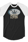 Weed Lover | Blue/Tan | Cannabis | Weed | Marijuana | Highdea | Funny | Graphic | Unisex 3/4 Sleeve Raglan Shirt | Tultex 245