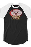 Weed Lover | Red/Yellow | Cannabis | Weed | Marijuana | Highdea | Funny | Graphic | Unisex 3/4 Sleeve Raglan Shirt | Tultex 245