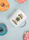 More Weed Less Stress | Cannabis | Weed | Marijuana | Highdea | Funny | Graphic | White Glossy Mug