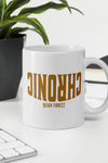 Chronic | Reverse | Cannabis | Weed | Marijuana | Highdea | Funny | Graphic | White Glossy Mug