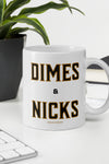 Dimes And Nicks | Cannabis | Weed | Marijuana | Highdea | Funny | Graphic | White Glossy Mug