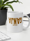 Ganja | Reverse | Cannabis | Weed | Marijuana | Highdea | Funny | Graphic | White Glossy Mug