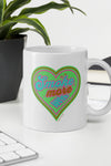 Smoke More Weed | Light Green Heart | Cannabis | Weed | Marijuana | Highdea | Funny | Graphic | White Glossy Mug